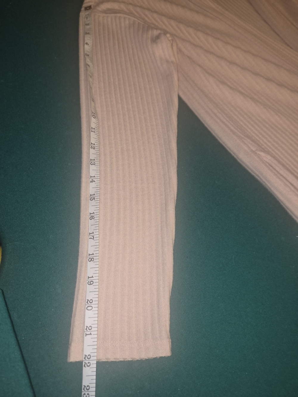 VENUS Long Ribbed Open-Front Robe in Pale Pink - Picture 6 of 6
